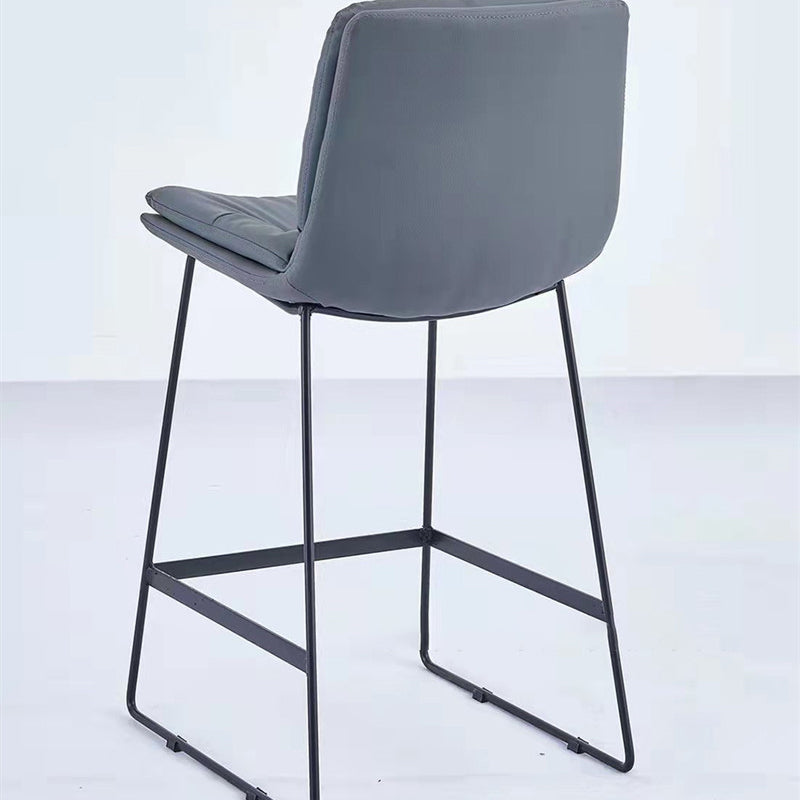 Glam Metal Counter Height Stool with Cushion Bar Stool for Indoor Clearhalo 'Bar Furniture' 'Bar Stools' 'bar_stools' 'furn' 'furn_bar_stools' 'Furniture' 'Kitchen & Dining Furniture' 6406735