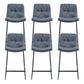 Glam Metal Counter Height Stool with Cushion Bar Stool for Indoor Dark Gray 6 Piece Set Clearhalo 'Bar Furniture' 'Bar Stools' 'bar_stools' 'furn' 'furn_bar_stools' 'Furniture' 'Kitchen & Dining Furniture' 6406744