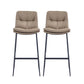 Glam Metal Counter Height Stool with Cushion Bar Stool for Indoor Light Gray 2 Piece Set Clearhalo 'Bar Furniture' 'Bar Stools' 'bar_stools' 'furn' 'furn_bar_stools' 'Furniture' 'Kitchen & Dining Furniture' 6406747