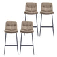Glam Metal Counter Height Stool with Cushion Bar Stool for Indoor Light Gray 4 Piece Set Clearhalo 'Bar Furniture' 'Bar Stools' 'bar_stools' 'furn' 'furn_bar_stools' 'Furniture' 'Kitchen & Dining Furniture' 6406748