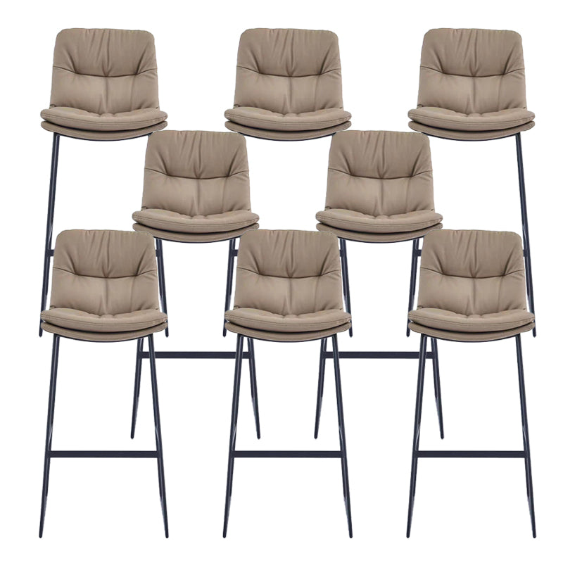Glam Metal Counter Height Stool with Cushion Bar Stool for Indoor Light Gray 8 Piece Set Clearhalo 'Bar Furniture' 'Bar Stools' 'bar_stools' 'furn' 'furn_bar_stools' 'Furniture' 'Kitchen & Dining Furniture' 6406750