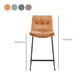 Glam Metal Counter Height Stool with Cushion Bar Stool for Indoor Clearhalo 'Bar Furniture' 'Bar Stools' 'bar_stools' 'furn' 'furn_bar_stools' 'Furniture' 'Kitchen & Dining Furniture' 6406751