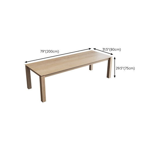 Bureau de bureau rectangulaire en bois massif 29.53 "Tall Parsons Base Writing Desk