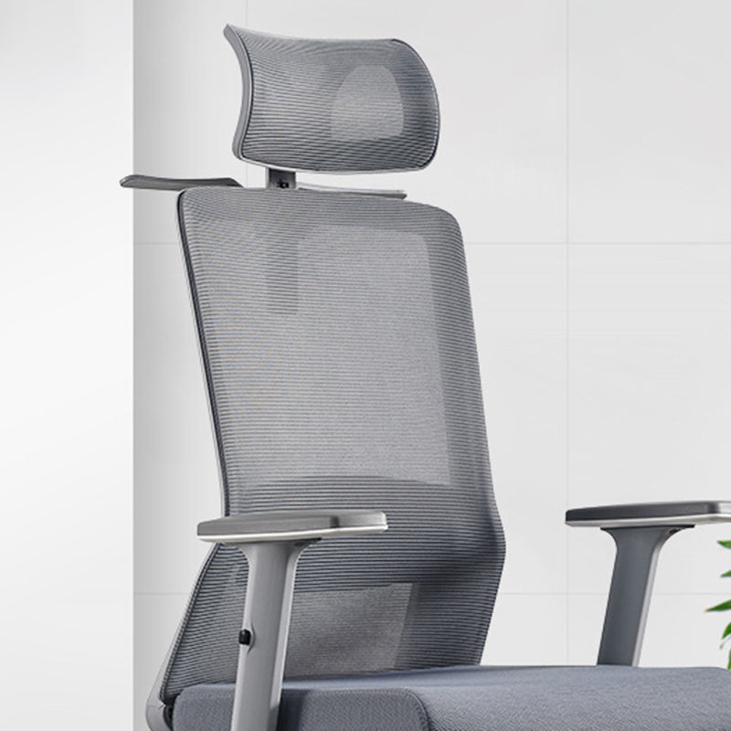 Contemporary Adjustable Arms Office Chair Gray Back Mesh Chair Clearhalo 'furn' 'furn_office_chair' 'Furniture' 'Office Chairs' 'Office Furniture' 'office_chair' 6406943