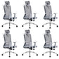 Contemporary Adjustable Arms Office Chair Gray Back Mesh Chair 6 Piece Set Clearhalo 'furn' 'furn_office_chair' 'Furniture' 'Office Chairs' 'Office Furniture' 'office_chair' 6406944