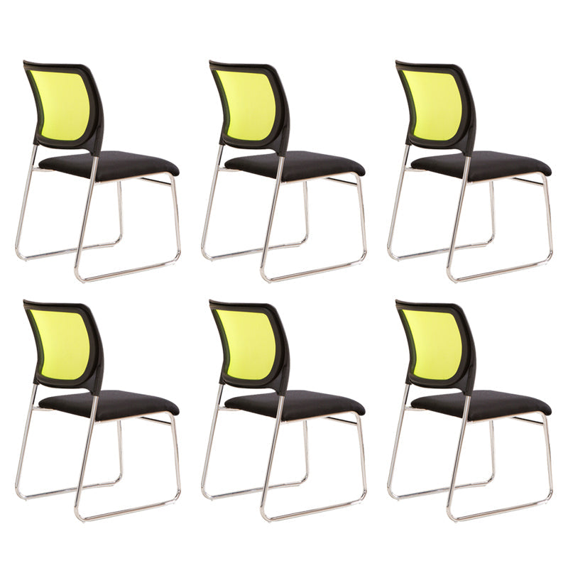 Modern Desk Chair Mesh Armless Conference Chair Mid-Back Chair 6 Piece Set Clearhalo 'furn' 'furn_office_chair' 'Furniture' 'Office Chairs' 'Office Furniture' 'office_chair' 6406967