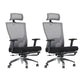 Modern Desk Chair Mesh Swivel Conference Chair High-Back Chair with Wheels 2 Piece Set Clearhalo 'furn' 'furn_office_chair' 'Furniture' 'Office Chairs' 'Office Furniture' 'office_chair' 6406974