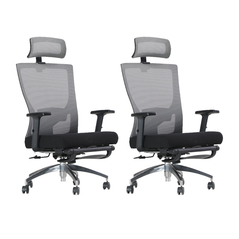 Modern Desk Chair Mesh Swivel Conference Chair High-Back Chair with Wheels 2 Piece Set Clearhalo 'furn' 'furn_office_chair' 'Furniture' 'Office Chairs' 'Office Furniture' 'office_chair' 6406974