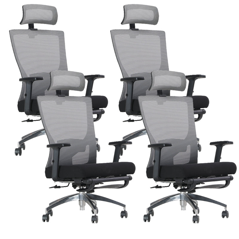 Modern Desk Chair Mesh Swivel Conference Chair High-Back Chair with Wheels 4 Piece Set Clearhalo 'furn' 'furn_office_chair' 'Furniture' 'Office Chairs' 'Office Furniture' 'office_chair' 6406976