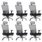 Modern Desk Chair Mesh Swivel Conference Chair High-Back Chair with Wheels 6 Piece Set Clearhalo 'furn' 'furn_office_chair' 'Furniture' 'Office Chairs' 'Office Furniture' 'office_chair' 6406978