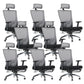 Modern Desk Chair Mesh Swivel Conference Chair High-Back Chair with Wheels 8 Piece Set Clearhalo 'furn' 'furn_office_chair' 'Furniture' 'Office Chairs' 'Office Furniture' 'office_chair' 6406980