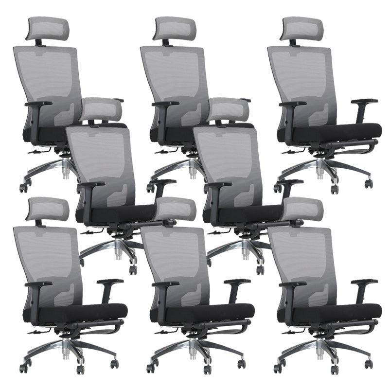 Modern Desk Chair Mesh Swivel Conference Chair High-Back Chair with Wheels 8 Piece Set Clearhalo 'furn' 'furn_office_chair' 'Furniture' 'Office Chairs' 'Office Furniture' 'office_chair' 6406980