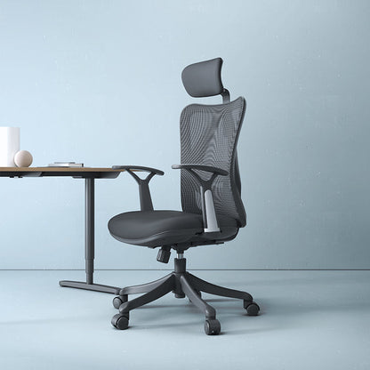 Office High Back Executive Chair Modern Adjustable Arms Ergonomic Mesh Task Chair 1 Piece Clearhalo 'furn' 'furn_office_chair' 'Furniture' 'Office Chairs' 'Office Furniture' 'office_chair' 6406983