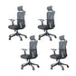 Office High Back Executive Chair Modern Adjustable Arms Ergonomic Mesh Task Chair 4 Piece Set Clearhalo 'furn' 'furn_office_chair' 'Furniture' 'Office Chairs' 'Office Furniture' 'office_chair' 6406986