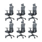 Office High Back Executive Chair Modern Adjustable Arms Ergonomic Mesh Task Chair 6 Piece Set Clearhalo 'furn' 'furn_office_chair' 'Furniture' 'Office Chairs' 'Office Furniture' 'office_chair' 6406988