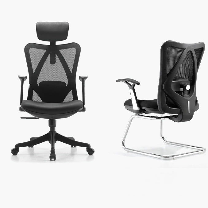 Office High Back Executive Chair Modern Adjustable Arms Ergonomic Mesh Task Chair Clearhalo 'furn' 'furn_office_chair' 'Furniture' 'Office Chairs' 'Office Furniture' 'office_chair' 6406995