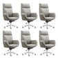 26" Wide Contemporary Managers Chair Leather Executive Chair Grey 6 Piece Set Clearhalo 'furn' 'furn_office_chair' 'Furniture' 'Office Chairs' 'Office Furniture' 'office_chair' 6407005