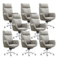 26" Wide Contemporary Managers Chair Leather Executive Chair Grey 8 Piece Set Clearhalo 'furn' 'furn_office_chair' 'Furniture' 'Office Chairs' 'Office Furniture' 'office_chair' 6407007