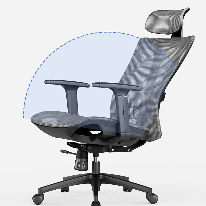 Office Ergonomic Mesh Task Chair Modern Adjustable Arms Swivel Chair Clearhalo 'furn' 'furn_office_chair' 'Furniture' 'Office Chairs' 'Office Furniture' 'office_chair' 6407042