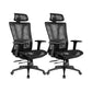 Office Ergonomic Mesh Task Chair Modern Adjustable Arms Swivel Chair Black 2 Piece Set Clearhalo 'furn' 'furn_office_chair' 'Furniture' 'Office Chairs' 'Office Furniture' 'office_chair' 6407052