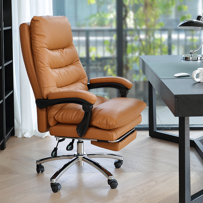 Silla ejecutiva acolchada ajustable con brazos, silla moderna con respaldo alto para gerentes