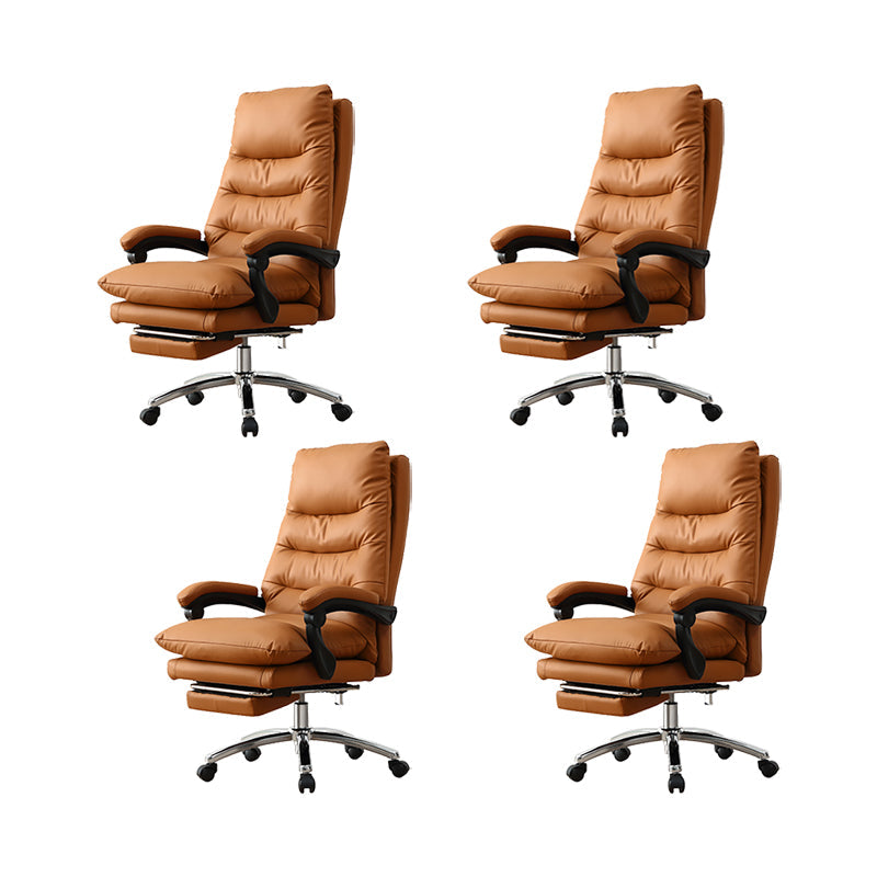 Silla ejecutiva acolchada ajustable con brazos, silla moderna con respaldo alto para gerentes