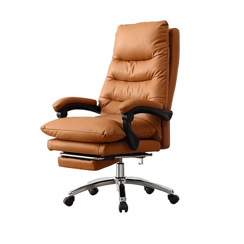 Silla ejecutiva acolchada ajustable con brazos, silla moderna con respaldo alto para gerentes