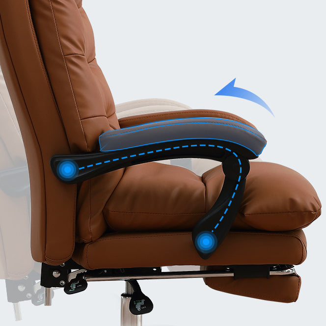 Silla ejecutiva acolchada ajustable con brazos, silla moderna con respaldo alto para gerentes