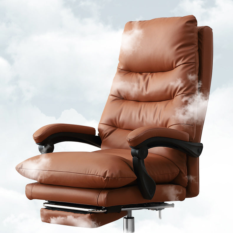 Silla ejecutiva acolchada ajustable con brazos, silla moderna con respaldo alto para gerentes
