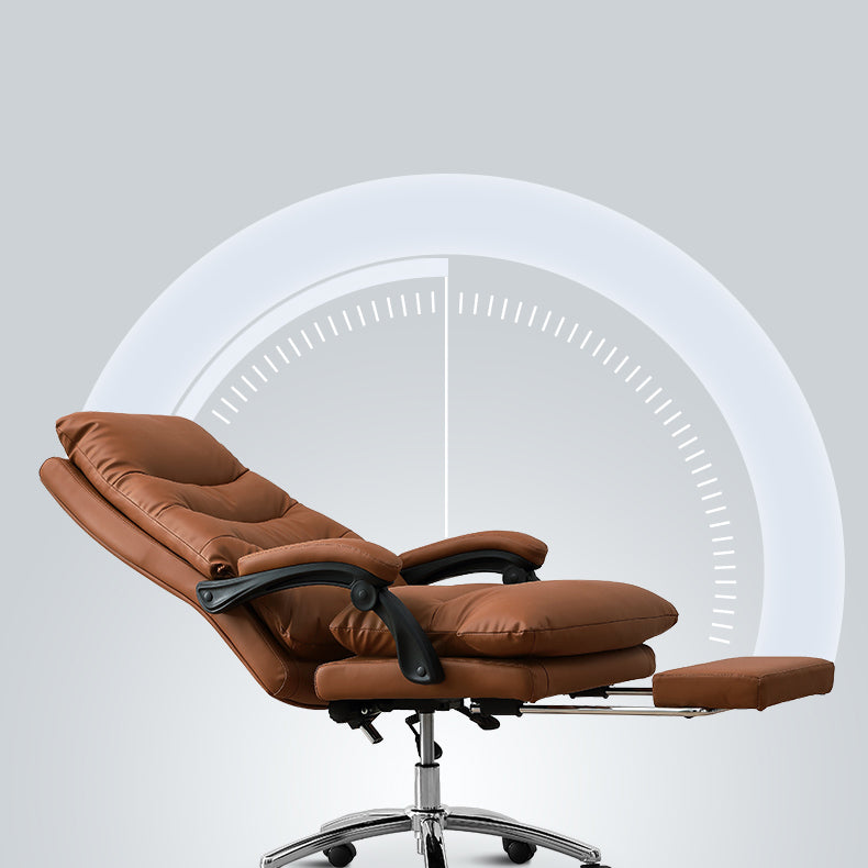 Silla ejecutiva acolchada ajustable con brazos, silla moderna con respaldo alto para gerentes