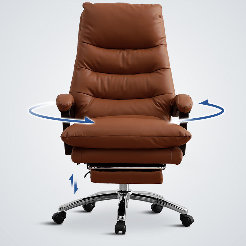 Silla ejecutiva acolchada ajustable con brazos, silla moderna con respaldo alto para gerentes