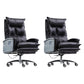 Contemporary Desk Chair Leather Executive Chair High-Back Chair with Wheels Black 2 Piece Set Clearhalo 'furn' 'furn_office_chair' 'Furniture' 'Office Chairs' 'Office Furniture' 'office_chair' 6407087