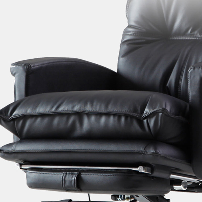 Contemporary Desk Chair Leather Executive Chair High-Back Chair with Wheels Clearhalo 'furn' 'furn_office_chair' 'Furniture' 'Office Chairs' 'Office Furniture' 'office_chair' 6407089