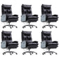 Contemporary Desk Chair Leather Executive Chair High-Back Chair with Wheels Black 6 Piece Set Clearhalo 'furn' 'furn_office_chair' 'Furniture' 'Office Chairs' 'Office Furniture' 'office_chair' 6407091