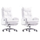 Contemporary Desk Chair Leather Executive Chair High-Back Chair with Wheels White 2 Piece Set Clearhalo 'furn' 'furn_office_chair' 'Furniture' 'Office Chairs' 'Office Furniture' 'office_chair' 6407102