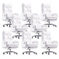 Contemporary Desk Chair Leather Executive Chair High-Back Chair with Wheels White 8 Piece Set Clearhalo 'furn' 'furn_office_chair' 'Furniture' 'Office Chairs' 'Office Furniture' 'office_chair' 6407105