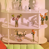 Modern White Solid Wooden Bookcase Open Shelf Bookshelf for Bedroom