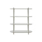 Modern White Solid Wooden Bookcase Open Shelf Bookshelf for Bedroom