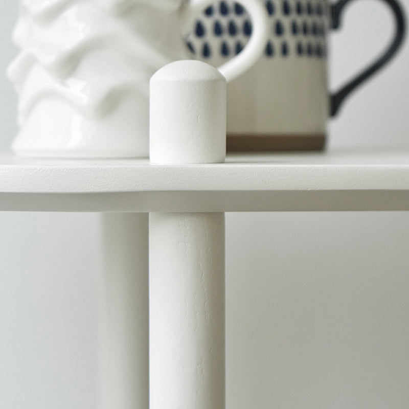 Modern White Solid Wooden Bookcase Open Shelf Bookshelf for Bedroom