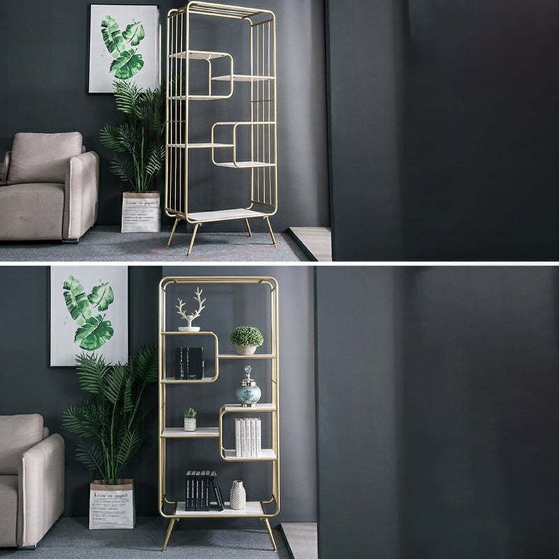 Modern Metal Bookshelf Etagere Open Shelf Bookcase with Shelves