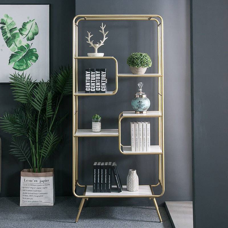 Modern Metal Bookshelf Etagere Open Shelf Bookcase with Shelves Clearhalo 'Bookcases' 'furn' 'furn_bookcases' 'Furniture' 'Office Furniture' 6407895