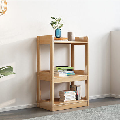 Contemporary Etagere VerticalBook Shelf Wood Open Bookshelf with Shelves
