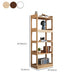 Contemporary Etagere VerticalBook Shelf Wood Open Bookshelf with Shelves