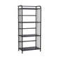 Contemporary Metal Bookshelf Black Etagere Shelf Bookcase for Study Room