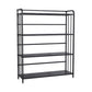 Contemporary Metal Bookshelf Black Etagere Shelf Bookcase for Study Room
