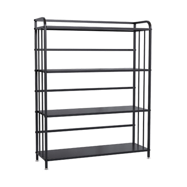 Contemporary Metal Bookshelf Black Etagere Shelf Bookcase for Study Room