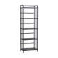 Contemporary Metal Bookshelf Black Etagere Shelf Bookcase for Study Room