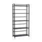 Contemporary Metal Bookshelf Black Etagere Shelf Bookcase for Study Room