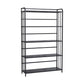 Contemporary Metal Bookshelf Black Etagere Shelf Bookcase for Study Room