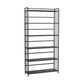 Contemporary Metal Bookshelf Black Etagere Shelf Bookcase for Study Room